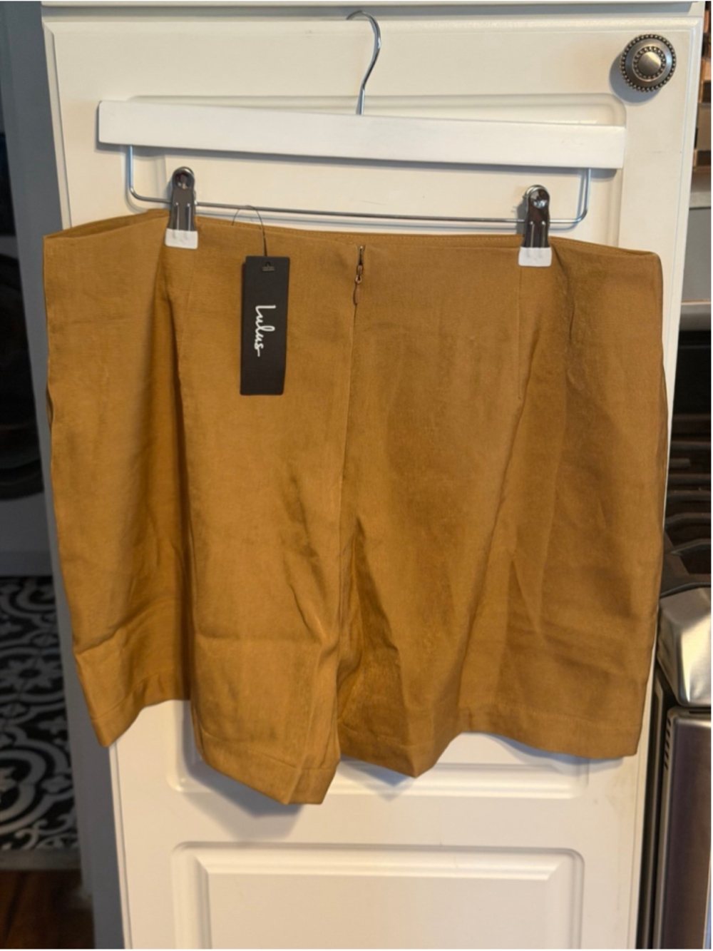 NWT Lulus Camel Tan Double Breasted Wrap Skort - Picture 3 of 6